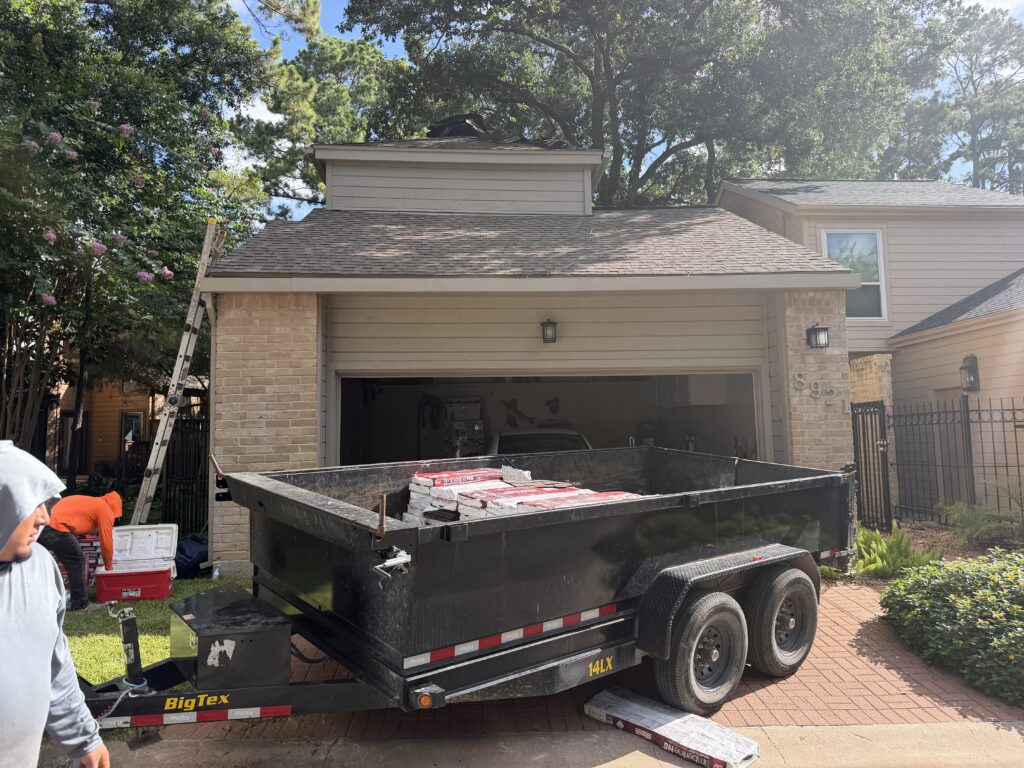Roof repair in progress Sienna Missouri City