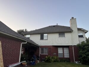 Completed roof replacement Quail Valley Missouri City