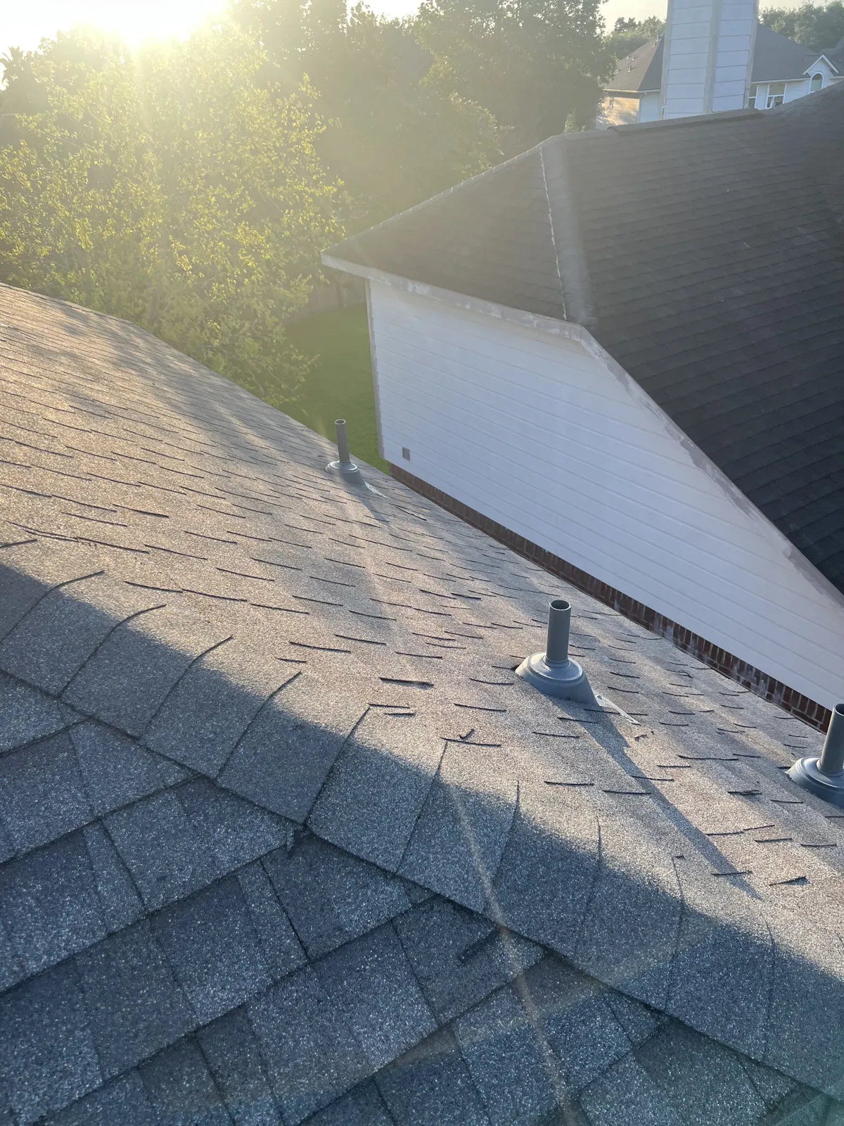 Dormer detail on the finished roof